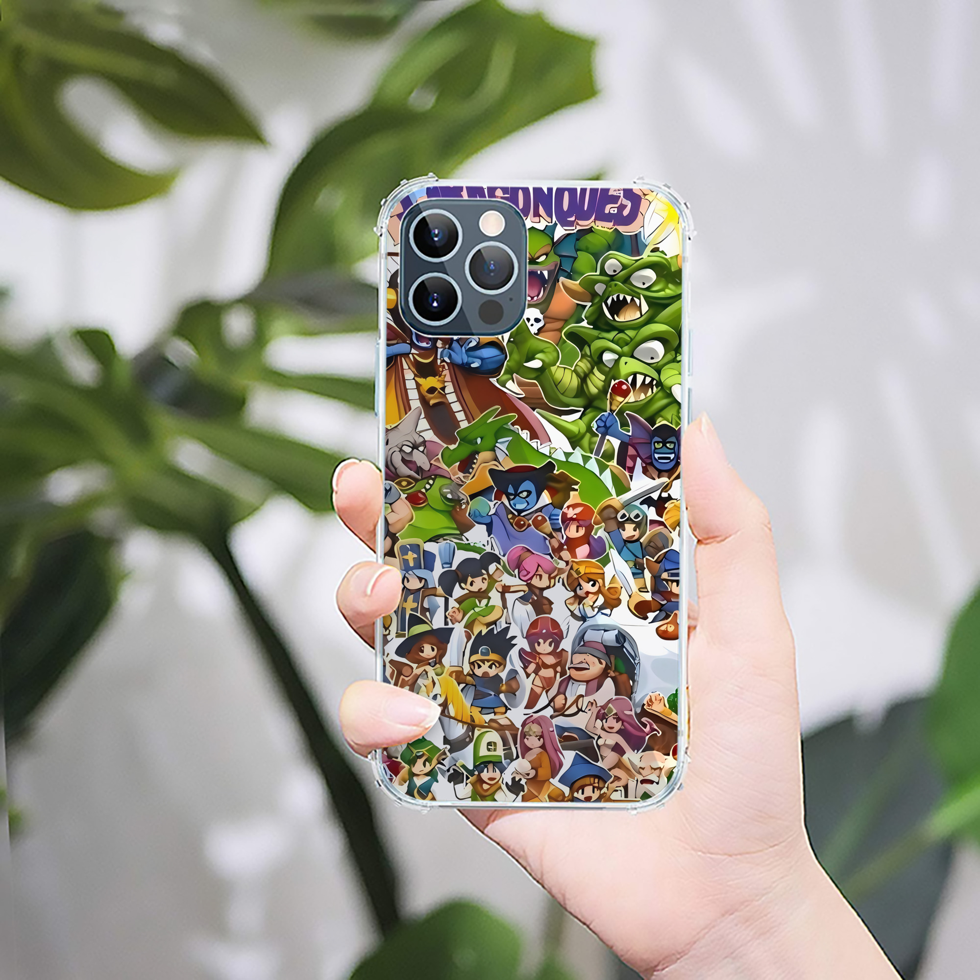 （画像用） ドラゴンクエスト Doragon Kuesuto Dragon Quest 【iPhone 12シリーズ対応】透明スマホケース（クリアソフトケース）